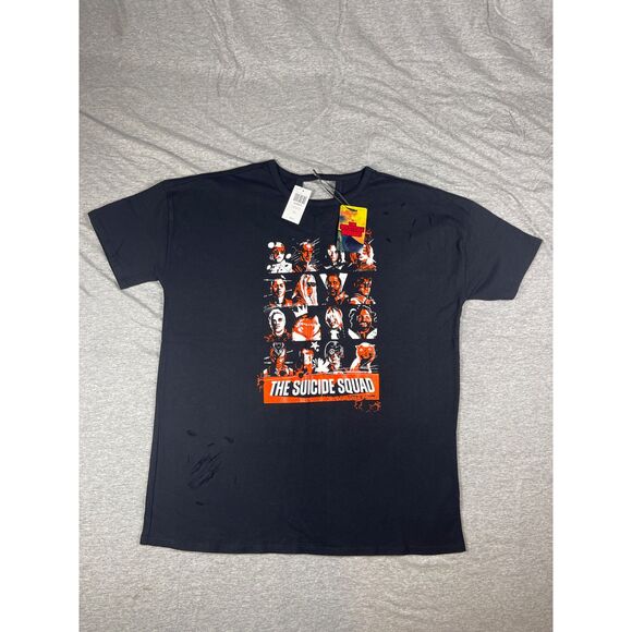 DC Comics The Suicide Squad Character Grid Distressed Oversized T-Shirt Size L - Picture 1 of 11